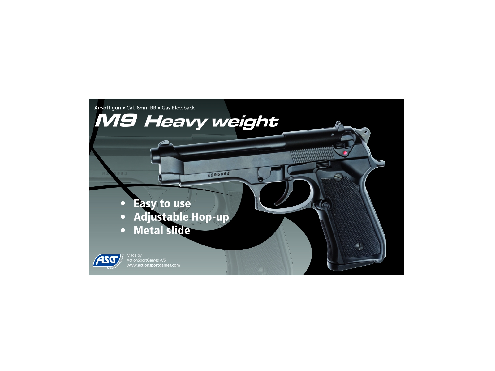 ASG M9 BERETTA ''Heavy Weight'' GBB AIRSOFT TABANCA - Polis marketim