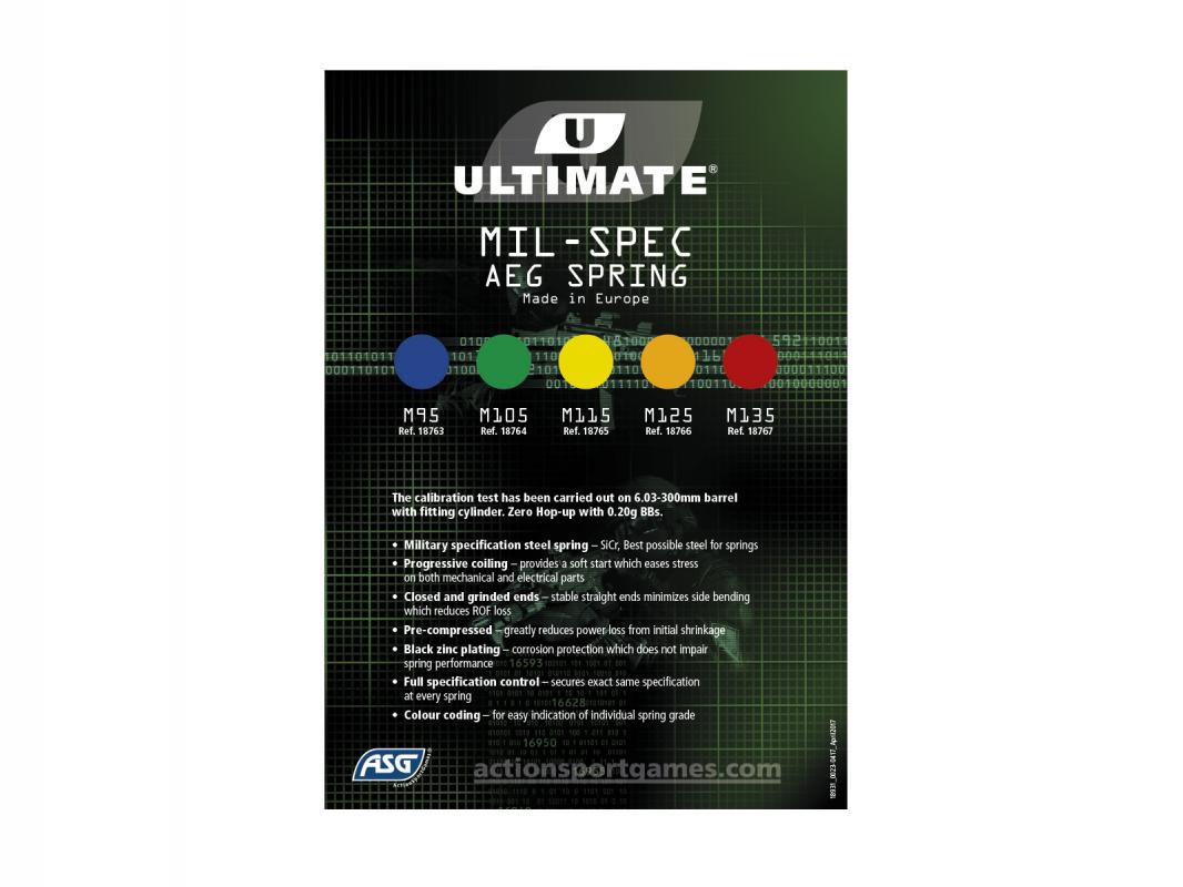 Ultimate M125 Airsoft Yükseltme yayı - Turuncu