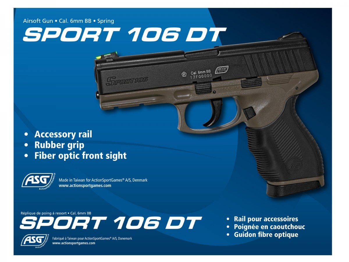 ASG Sport 106 DT Yaylı Airsoft Tabanca 6 mm