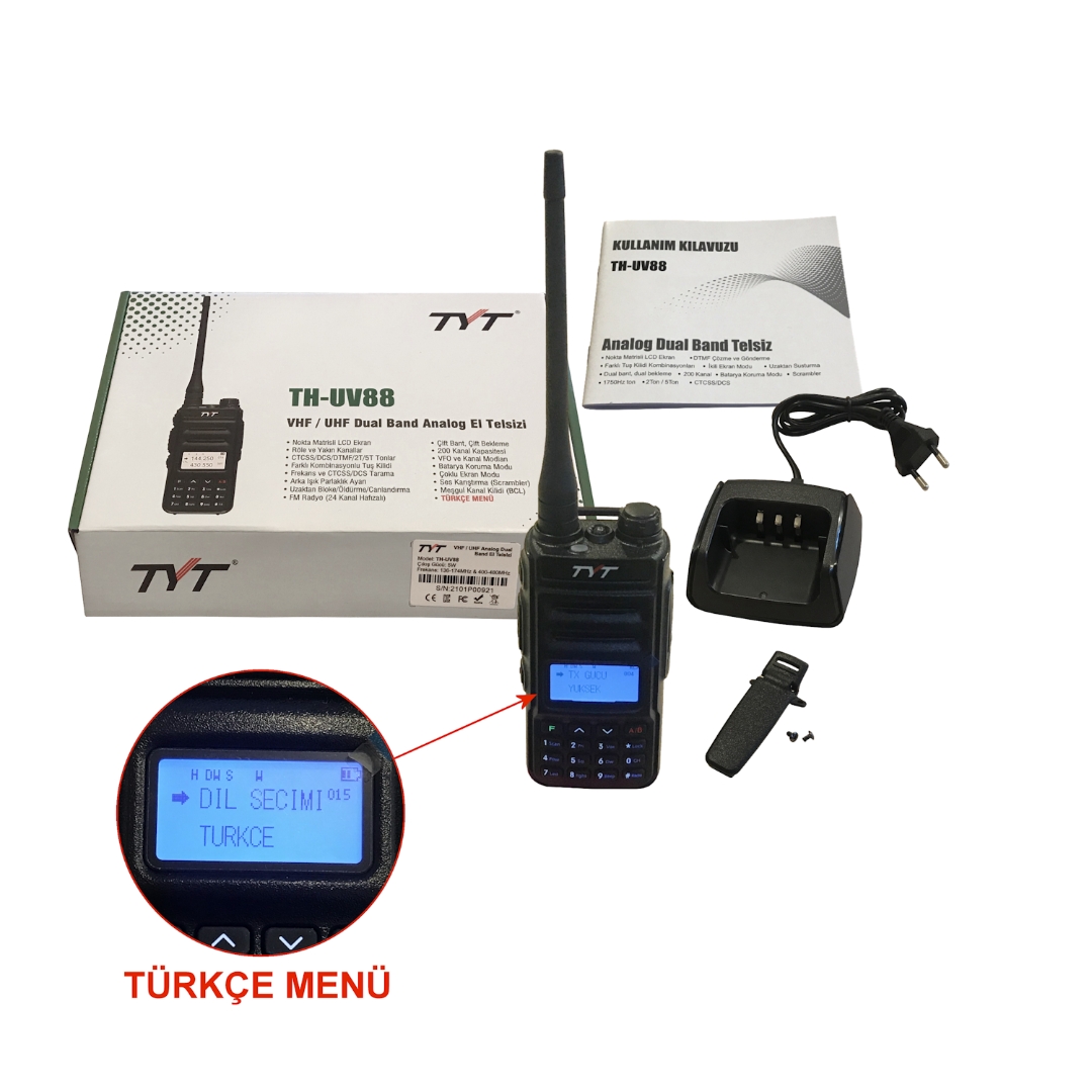  TYT TH-UV88 DUAL BAND EL TELSİZİ FM RADYOLU