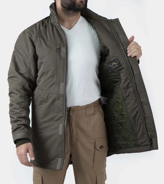 VAV WEAR Su Geçirmez Parka Mont Haki