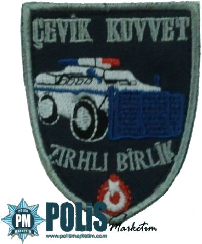 Çevik Kuvvet Zırhlı Birlik Kol Arması (cırtlı)