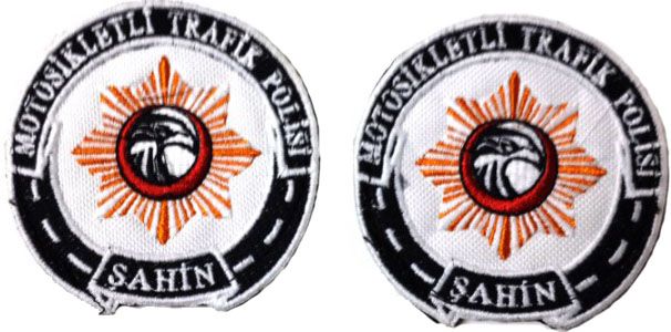 Şahin Şahin Motosikletli Kol Arması Cırtlı