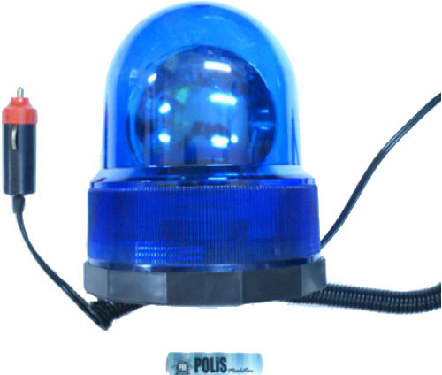 Mavi Tepe Lambası Mıknatıslı ( 12 v )