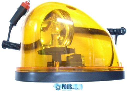 Damla Tipi Sarı Tepe Lambası Mıknatıslı ( 12 v )