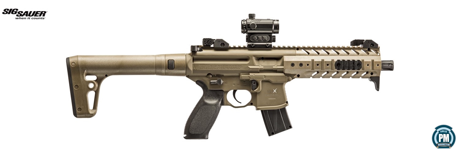 Sig Sauer MPX Tan Rengi Red Dot Yarı Otomatik CO2 Havalı Tüfek