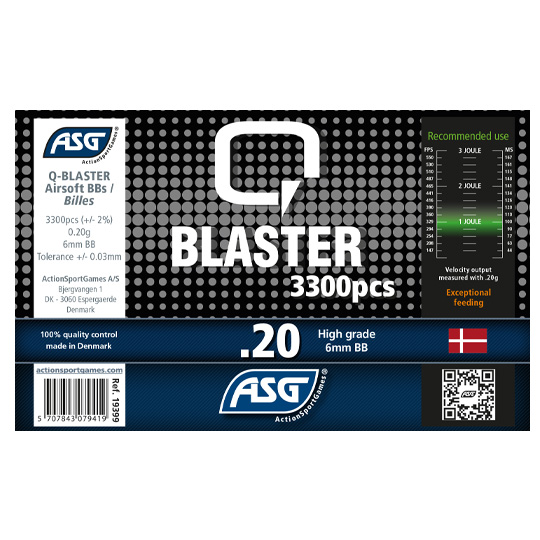 Q Blaster  0.20 Gram 3300’lik 6 mm Airsoft BB