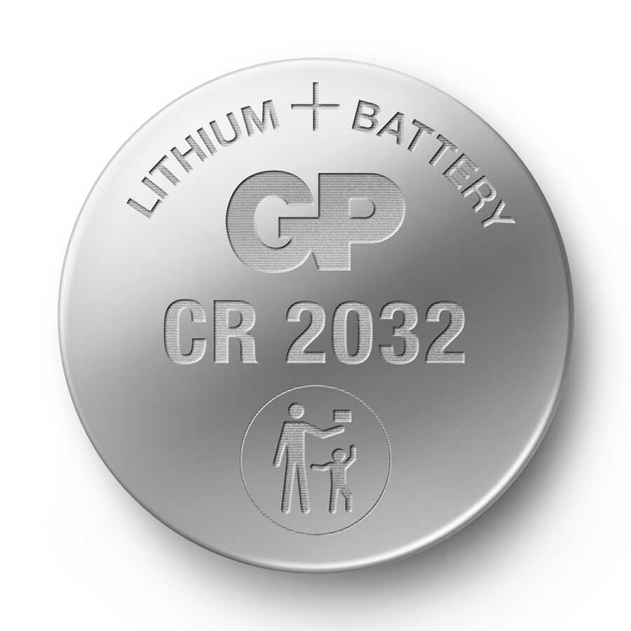 GP Batteries Cr2032 2032 Boy Lityum Düğme Pil, 3 Volt, 5’li Kart