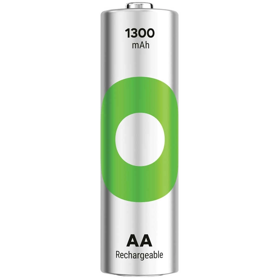 GP Batteries Recyko 1300mAh AA Kalem Ni-Mh Şarjlı Pil, 1.2 Volt, 2’li Kart