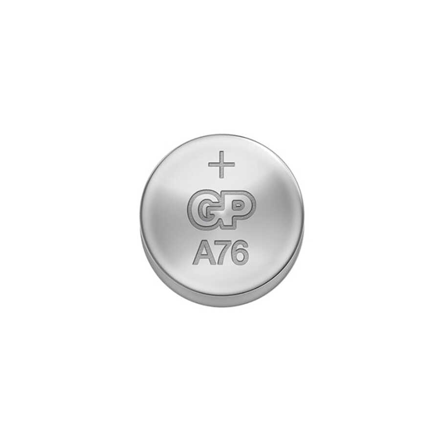 GP Batteries GPA76 LR44/A76/V13GA/AG13 Boy Alkalin Düğme Pil, 1.5 Volt, 5’li Kart