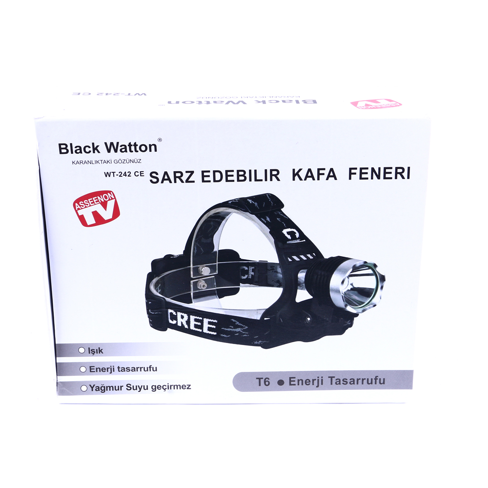 Orjinal 800 Lümen T6 Şarjlı Kafa Feneri Watton Wt-242