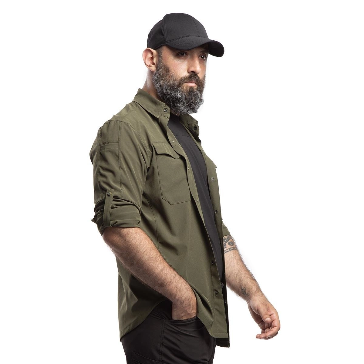 HoverGym Flexible Hafif Taktik Gömlek – Haki