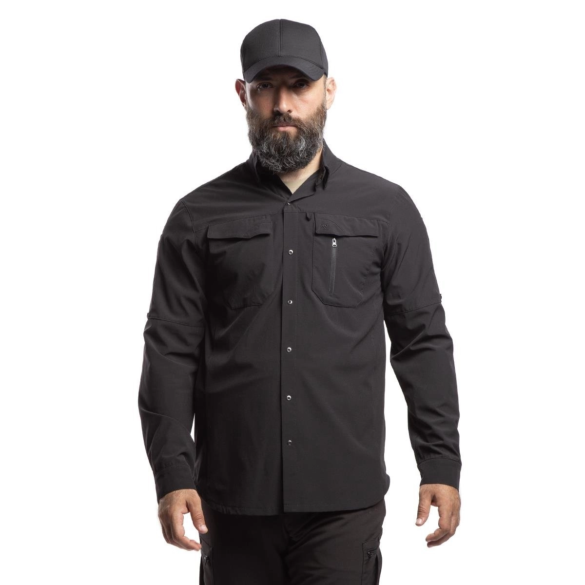 HoverGym Flexible Hafif Taktik Gömlek – Siyah