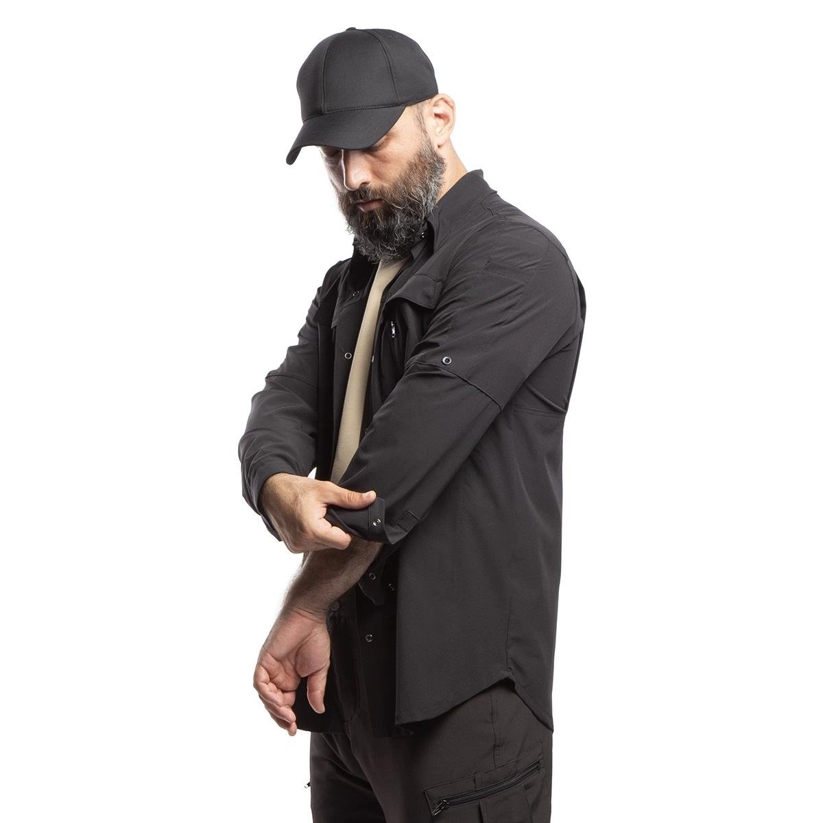 HoverGym Flexible Hafif Taktik Gömlek – Siyah