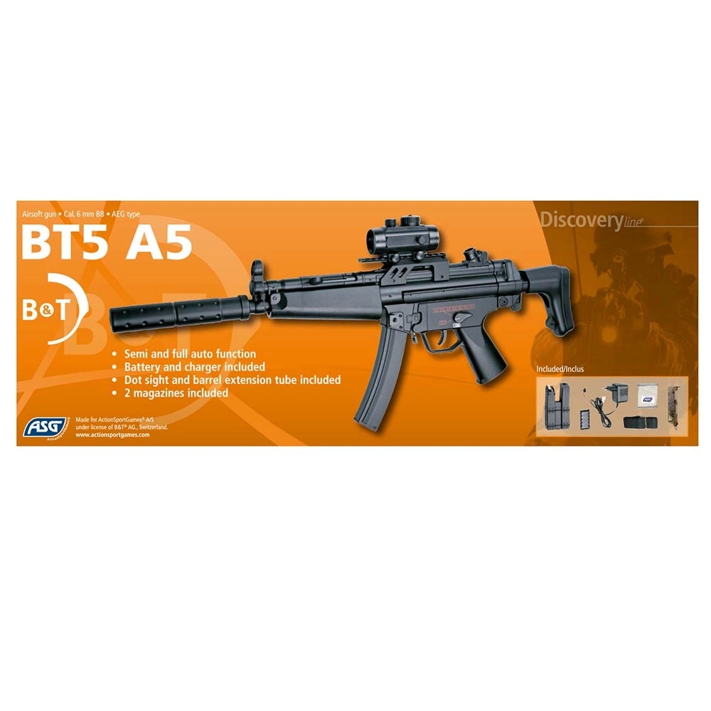 BT A5 Komple Set MP-5 Siyah Tüfek