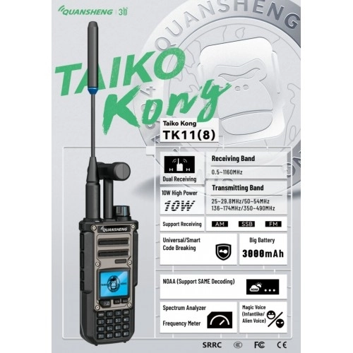 QUANSHENG TK11(8) Full Band Amatör El telsizi