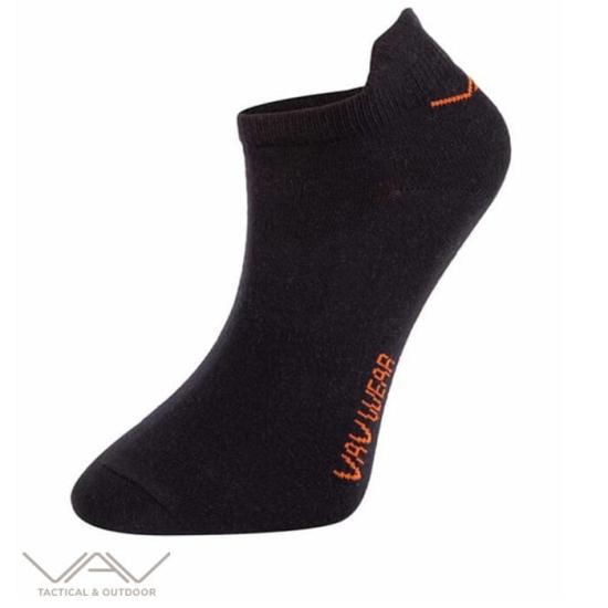 VAV Pod01 Kulaklı Erkek Patik Çorap Siyah