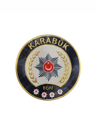 Karabük Polis Kol Arması 3D Kabartmalı