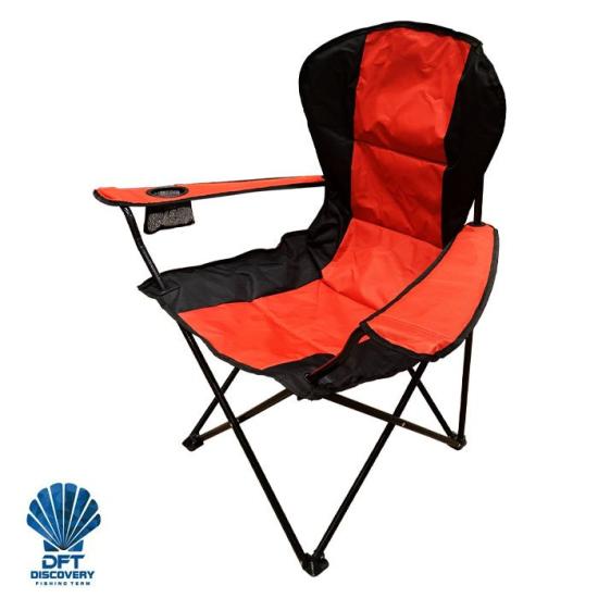 DFT Kollu Katlanır Premium Kamp Sandalyesi - Kırmızı