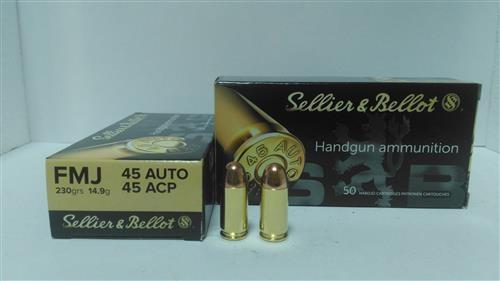 45 ACP FMJ-230 GRN. (SELLIER-BELLOT) TABANCA FİŞEĞİ