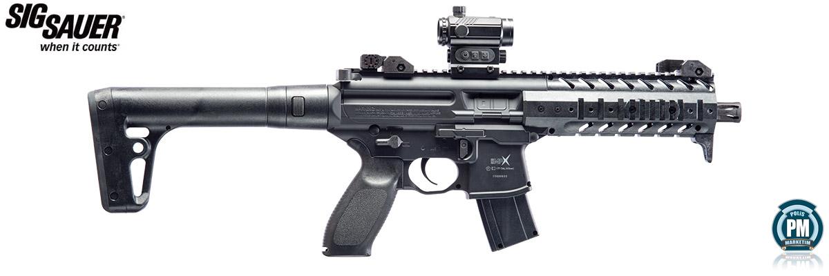 Sig Sauer MPX Siyah Red Dot Yarı Otomatik CO2 Havalı Tüfek