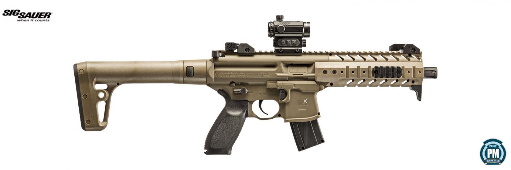 Sig Sauer MPX Tan Rengi Red Dot Yarı Otomatik CO2 Havalı Tüfek