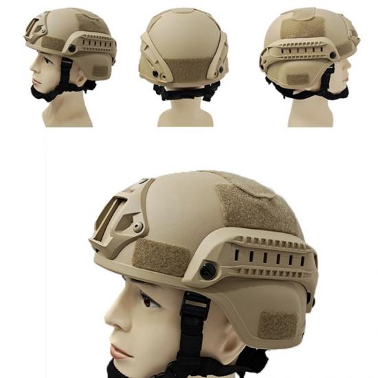 Tan Rengi Askeri Taktik Mich 2000 Baş Koruması Airsoft Taktik Kask Kompozit Başlık & Miğfer