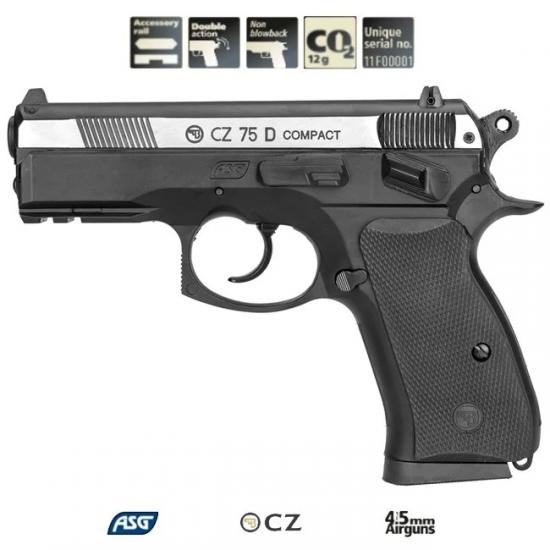 ASG CZ75 D COMPACT Çift Renk Havalı Tabanca 