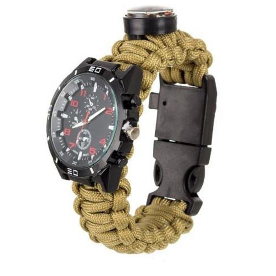 Paracord Bileklik Saat Tan Bej