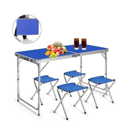 Katlanır Kamp Masası ve Sandalyesi Mavi