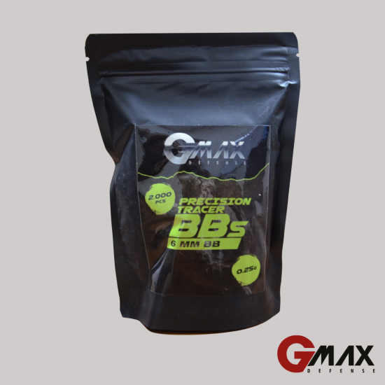 GMAX 0.25 Gram 2000 lik Paket 6 mm Tracer Airsoft BB  Hassas Airsoft bb.