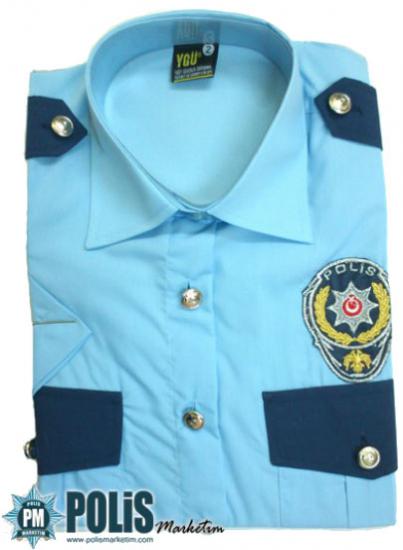 Resmi Kısa Kollu Polis Armalı Yazlık Gömlek