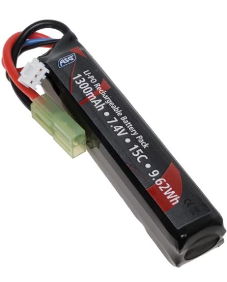 ASG LiPo 7,4v 1300mAh 15C Pil