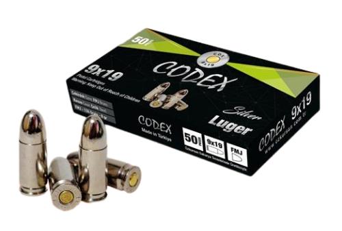 9x19 MM LUGER CODEX (FMJ-124 GRN) TAB. FİŞEĞİ