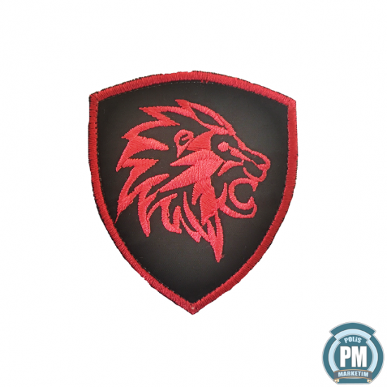 Aslan Kırmızı Siyah Patch