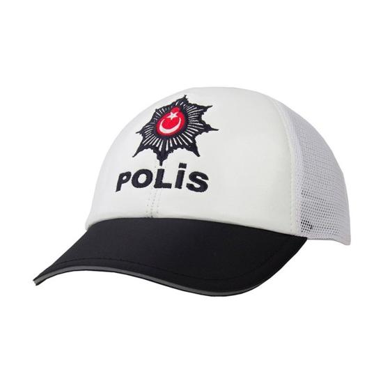 Trafik Polisi Amir Yazlık Şapka  ( reflektörlü ) 1.kalite