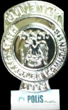 Hava Kuvvetleri  Güvenlik Metal Cüzdan Arması (Çivili) Naturel