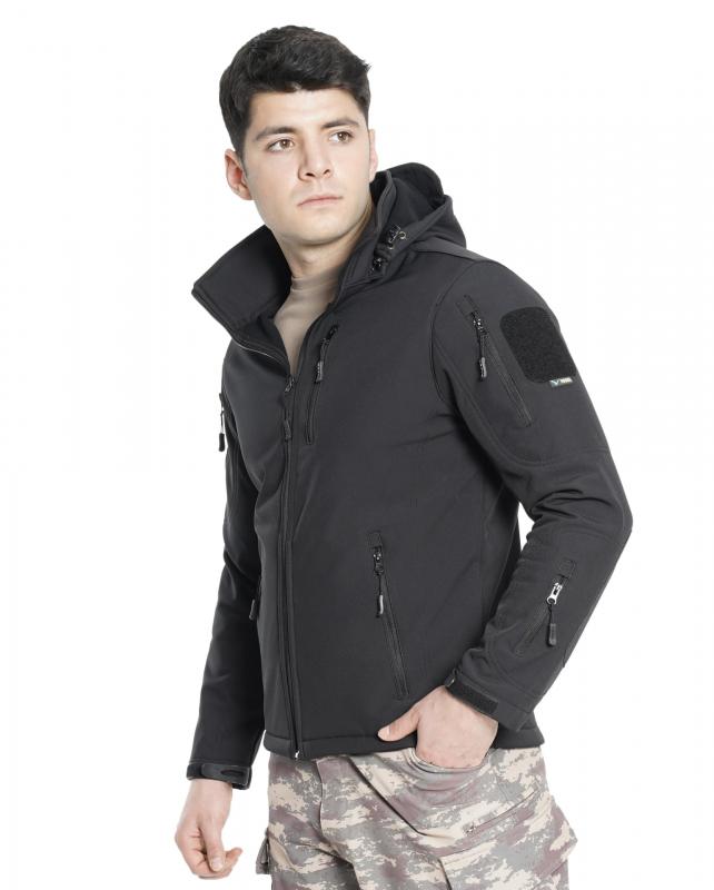 Softshell Yağmur Geçirmez Mont Siyah