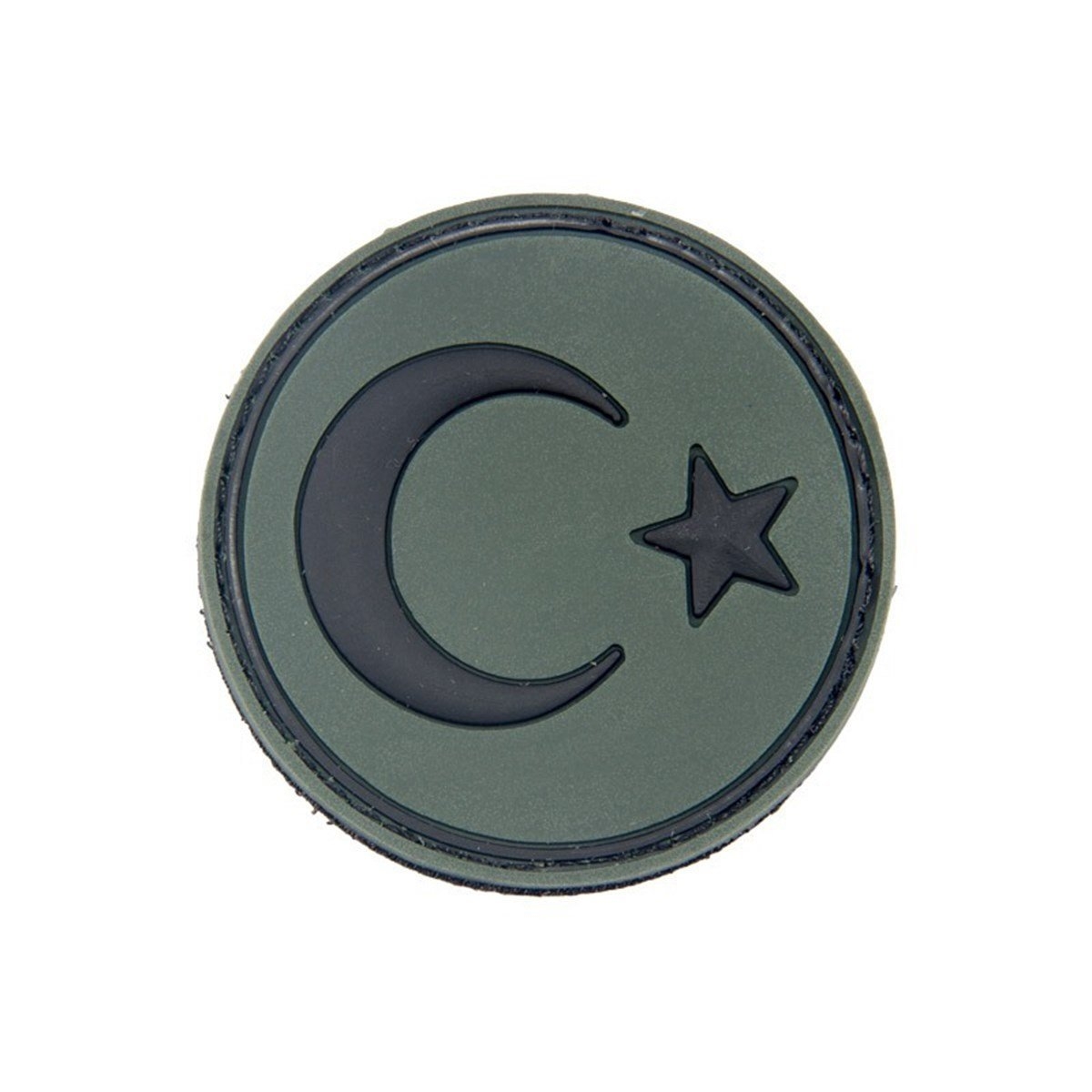 Türk Bayrağı Yuvarlak Silikon Patch Arma