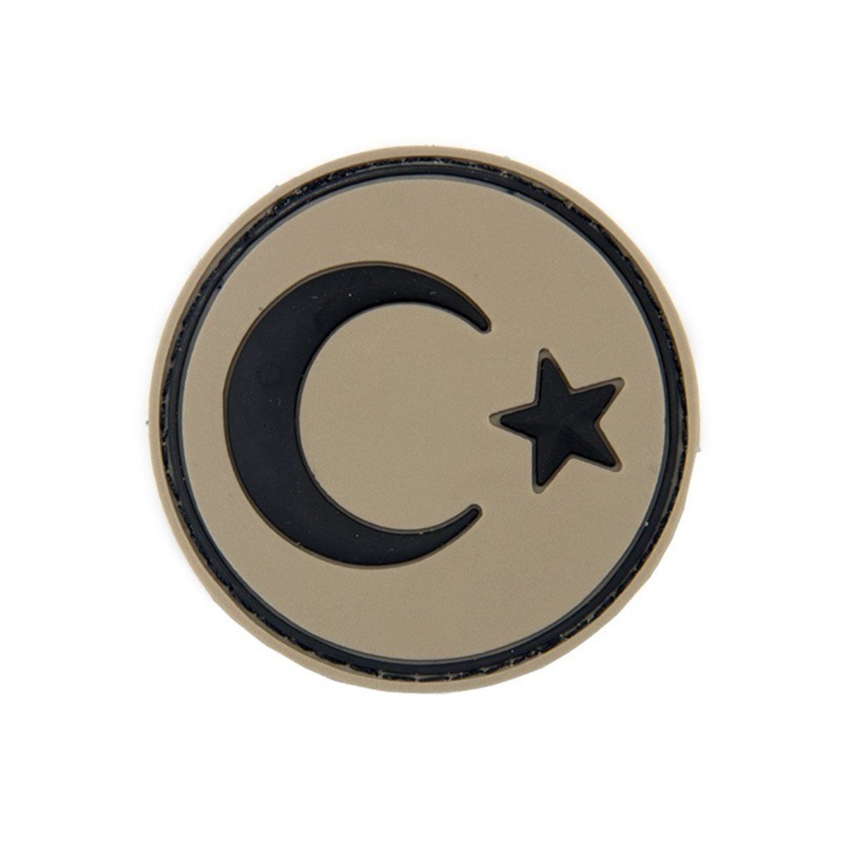 Türk Bayrağı Yuvarlak Silikon Patch Arma