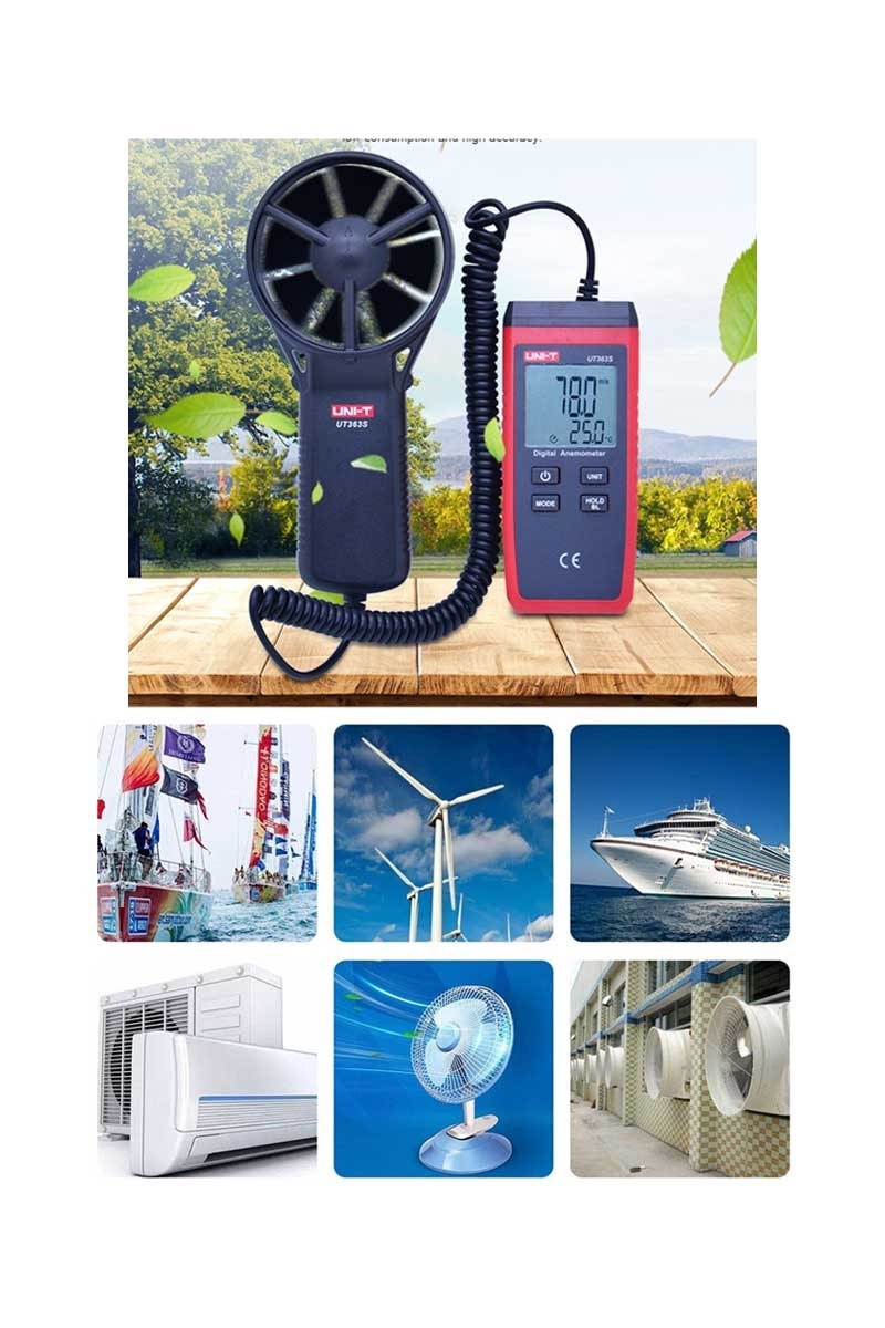 Unit UT363S Dijital Rüzgar Hızı Ölçer Mini Anemometre