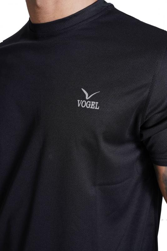 Vogel Kısa Kol Yakasız Siyah Tşört