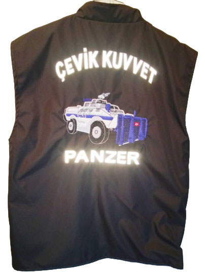 Çevik Kuvvet Panzer  Yeleği 1. Kalite (çift taraflı) Nakış ,Reflektif