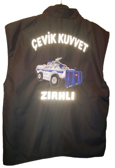 Çevik Kuvvet Zırhlı  Yeleği 1. Kalite (çift taraflı) Nakış , Reflektif
