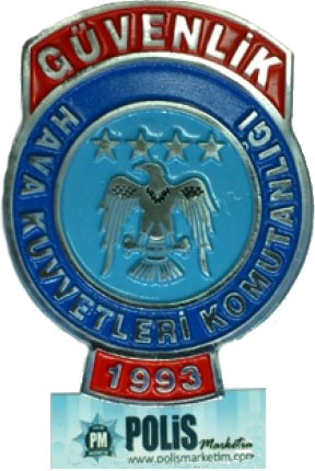 Hava Kuvvetleri  Güvenlik Metal Cüzdan Arması (Çivili)